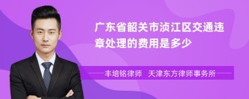 广东省韶关市浈江区交通违章处理的费用是多少