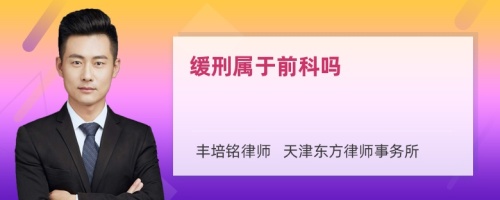 缓刑属于前科吗