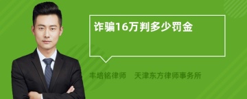 诈骗16万判多少罚金