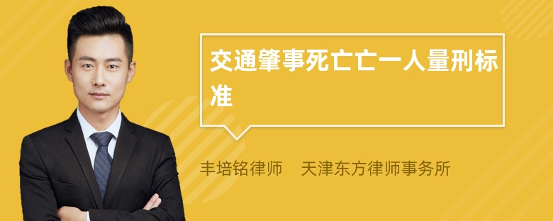 交通肇事死亡亡一人量刑标准