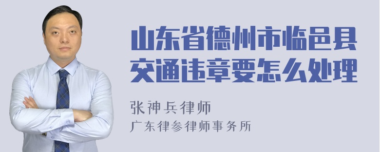 山东省德州市临邑县交通违章要怎么处理