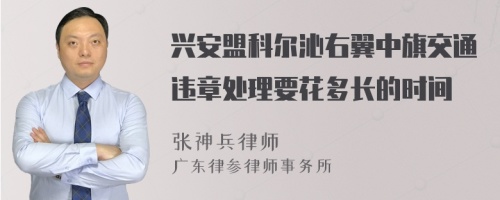 兴安盟科尔沁右翼中旗交通违章处理要花多长的时间