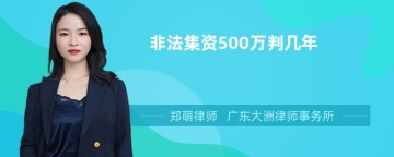 非法集资500万判几年