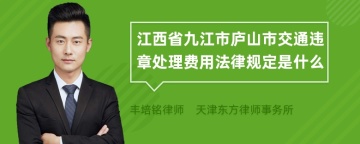 江西省九江市庐山市交通违章处理费用法律规定是什么