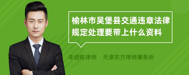 榆林市吴堡县交通违章法律规定处理要带上什么资料