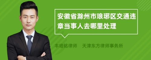 安徽省滁州市琅琊区交通违章当事人去哪里处理