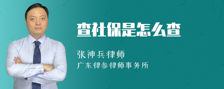 查社保是怎么查