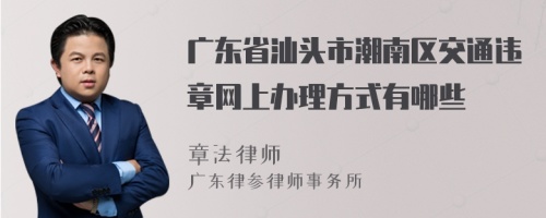 广东省汕头市潮南区交通违章网上办理方式有哪些