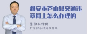 雅安市芦山县交通违章网上怎么办理的