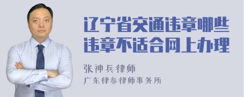 辽宁省交通违章哪些违章不适合网上办理