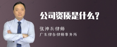 公司资质是什么？