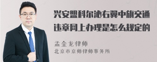 兴安盟科尔沁右翼中旗交通违章网上办理是怎么规定的