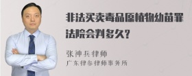 非法买卖毒品原植物幼苗罪法院会判多久?