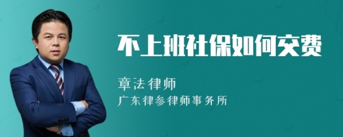 不上班社保如何交费