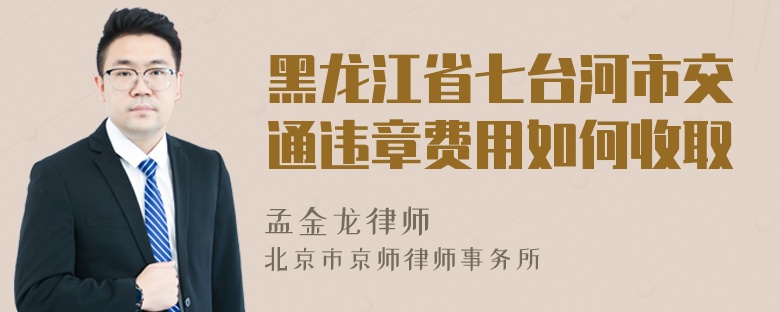 黑龙江省七台河市交通违章费用如何收取