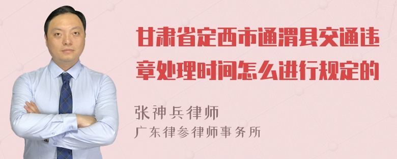 甘肃省定西市通渭县交通违章处理时间怎么进行规定的