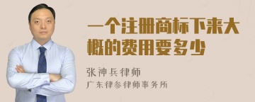 一个注册商标下来大概的费用要多少