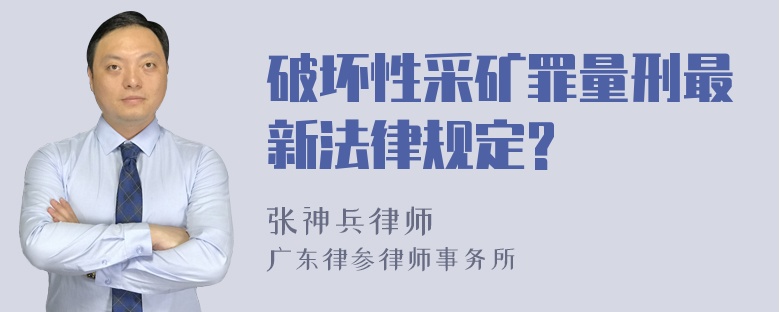 破坏性采矿罪量刑最新法律规定?