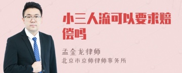 小三人流可以要求赔偿吗