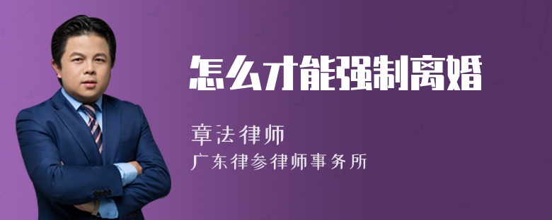 怎么才能强制离婚