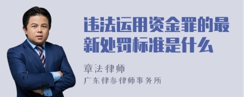 违法运用资金罪的最新处罚标准是什么