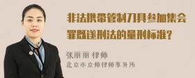 非法携带管制刀具参加集会罪既遂刑法的量刑标准?