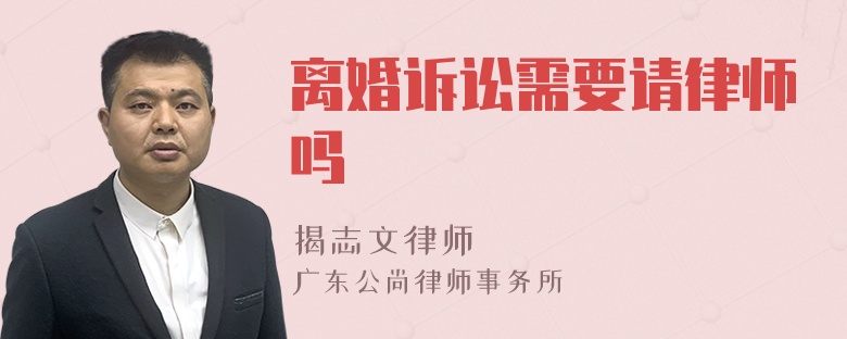 离婚诉讼需要请律师吗