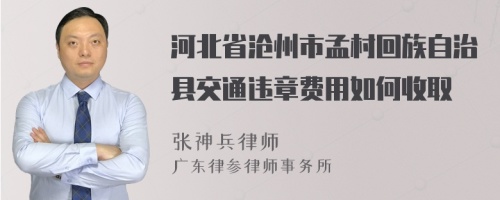 河北省沧州市孟村回族自治县交通违章费用如何收取