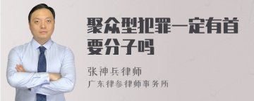 聚众型犯罪一定有首要分子吗