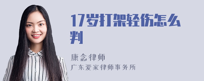 17岁打架轻伤怎么判