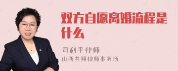 双方自愿离婚流程是什么