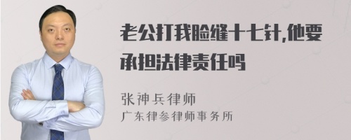 老公打我脸缝十七针,他要承担法律责任吗