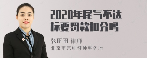 2020年尾气不达标要罚款扣分吗