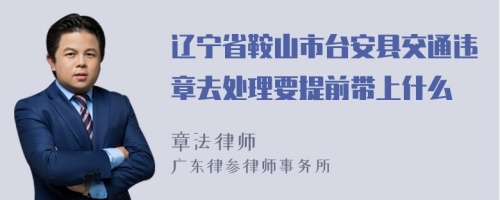 辽宁省鞍山市台安县交通违章去处理要提前带上什么