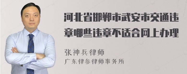 河北省邯郸市武安市交通违章哪些违章不适合网上办理