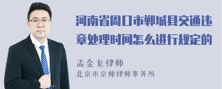 河南省周口市郸城县交通违章处理时间怎么进行规定的