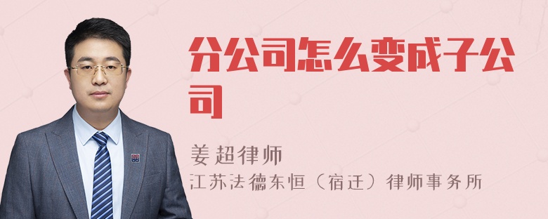 分公司怎么变成子公司