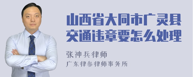 山西省大同市广灵县交通违章要怎么处理