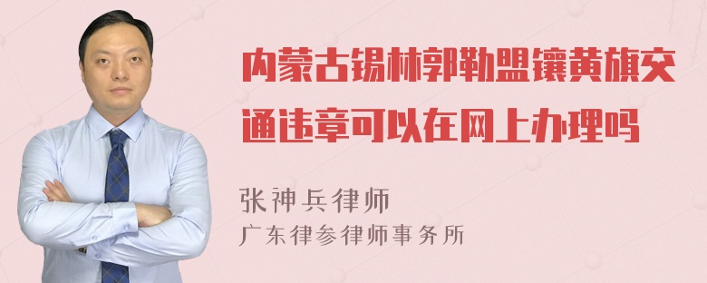 内蒙古锡林郭勒盟镶黄旗交通违章可以在网上办理吗