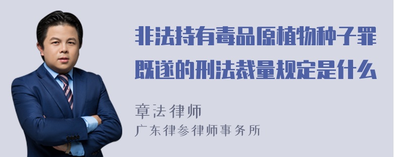 非法持有毒品原植物种子罪既遂的刑法裁量规定是什么