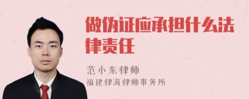 做伪证应承担什么法律责任