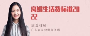 离婚生活费标准2022