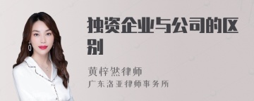 独资企业与公司的区别