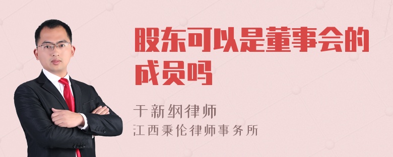 股东可以是董事会的成员吗