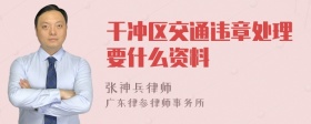 干冲区交通违章处理要什么资料