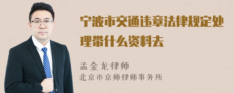 宁波市交通违章法律规定处理带什么资料去