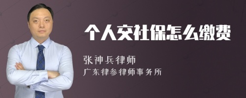 个人交社保怎么缴费