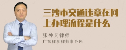 三沙市交通违章在网上办理流程是什么