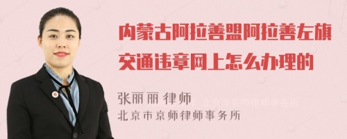 内蒙古阿拉善盟阿拉善左旗交通违章网上怎么办理的