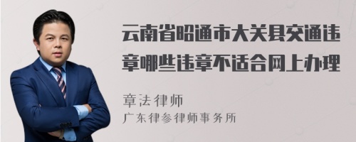 云南省昭通市大关县交通违章哪些违章不适合网上办理